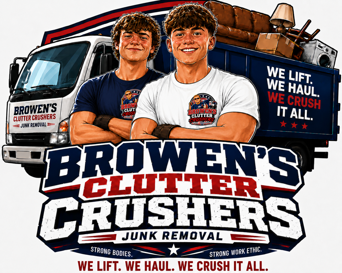 The two young founders of Browen's Clutter Crushers
